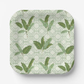 Tropical Palm Blätter Pappteller (Vorderseite)