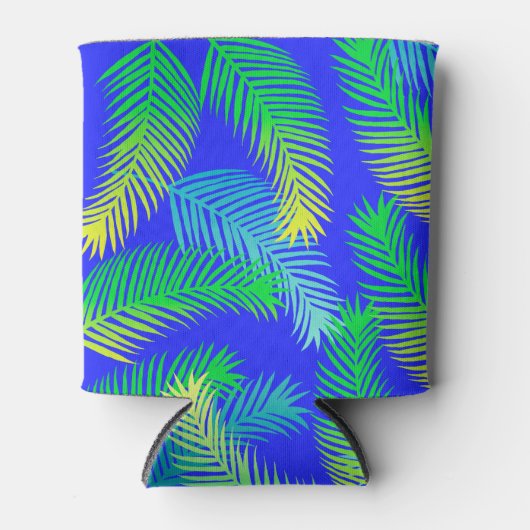 Tropical Palm Blätter Pattern - Modernes botanisch Dosenkühler (Vorderseite)