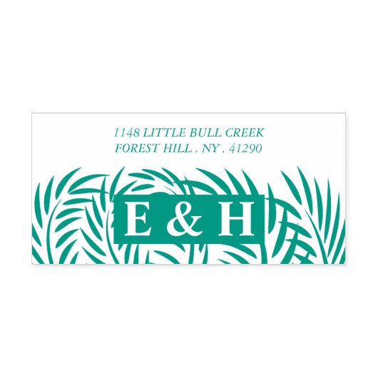 Tropical Palm Blätter Permastempel (Design)