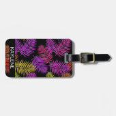 Tropical Palm Blätter Personalisiert Gepäckanhänge Gepäckanhänger (Vorderseite horizontal)