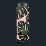 Tropical Palm Blätter Personalisiert Name Tote Bag Thermosbecher<br><div class="desc">Diese schicke Rose smaragdgrünen personalisierten Tauscher mit monstera Blätter Design ist ideal für Ziel-,  Tropen-oder Strand Hochzeiten. Kann ein perfektes Geschenk für eine Brautjungfrau oder andere Gäste.</div>