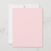 Tropical Palm Blätter Pink Flamingo Individuelle N Mitteilungskarte (Rückseite)