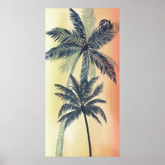Tropical Palm Blätter Poster (Vorne)