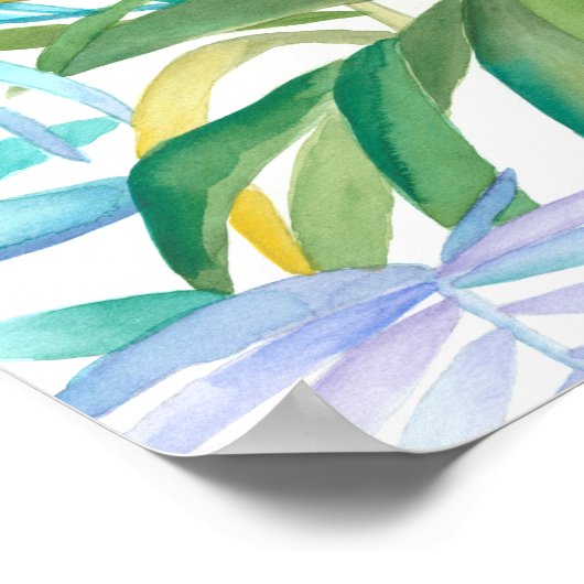 Tropical Palm Blätter Poster (Ecke)