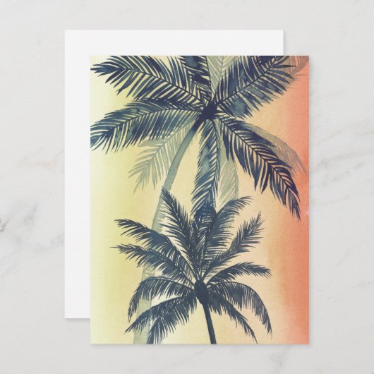 Tropical Palm Blätter Postkarte (Vorne/Hinten)