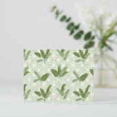 Tropical Palm Blätter Postkarte (Stehend Vorderseite)