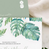 Tropical Palm Blätter Probe Abendessen Einladung Postkarte