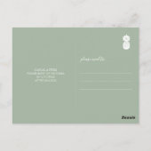 Tropical Palm Blätter Probe Abendessen Einladung Postkarte (Rückseite)