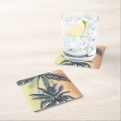 Tropical Palm Blätter Rechteckiger Pappuntersetzer (Vor Ort)