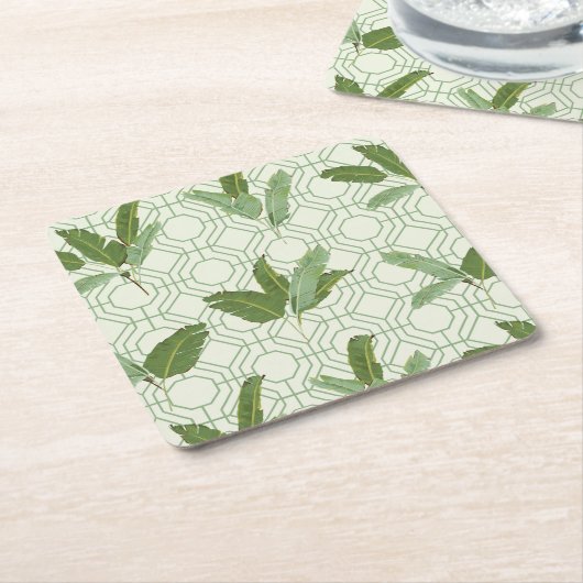 Tropical Palm Blätter Rechteckiger Pappuntersetzer (angewinkelt)