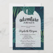 Tropical Palm Blätter Retirement Einladung (Vorderseite)