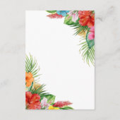 Tropical Palm Blätter RSVP Card | Sommerziel Begleitkarte (Rückseite)