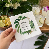 Tropical Palm Blätter Rustikale Hochzeit Serviette