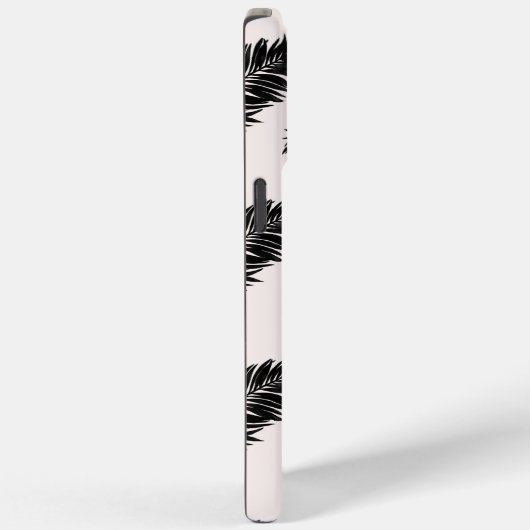 Tropical Palm Blätter Schwarz-weiß Case-Mate iPhone Hülle (Rückseite / Rechts)
