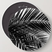 Tropical Palm Blätter - Schwarz-Weiß-Fotografie Button (Vorne & Hinten)