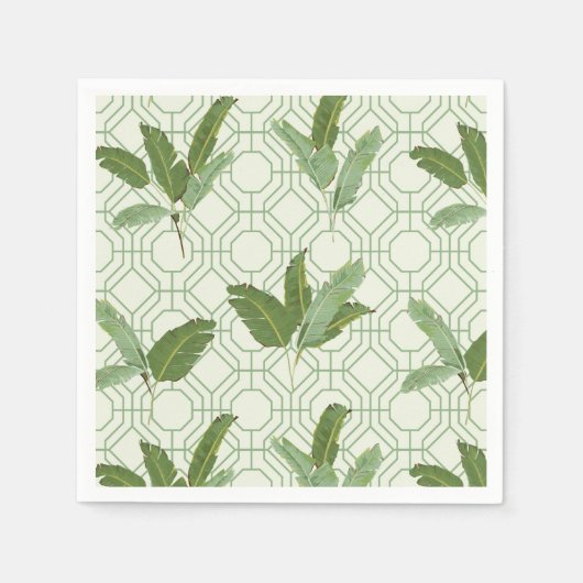 Tropical Palm Blätter Serviette (Vorderseite)