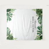 Tropical Palm Blätter Sommer Brautparty Hintergrun Wandteppich (Vorderseite (Horizontal))