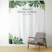 Tropical Palm Blätter Sommer Brautparty Hintergrun Wandteppich (Beispiel)