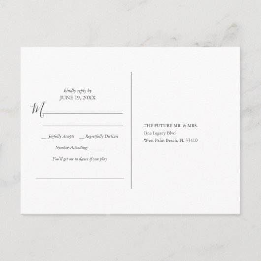 Tropical Palm Blätter Song Request UAWG Postkarte (Rückseite)