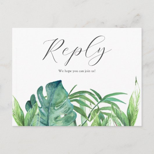 Tropical Palm Blätter Song Request UAWG Postkarte (Vorderseite)