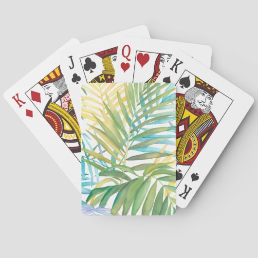 Tropical Palm Blätter Spielkarten (Rückseite)