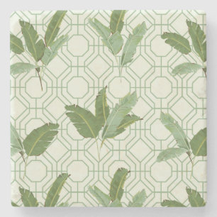 Tropical Palm Blätter Steinuntersetzer