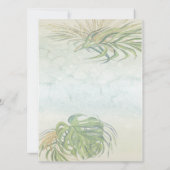 Tropical Palm Blätter Summer Brautparty Einladung (Rückseite)