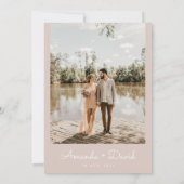 Tropical Palm Blätter Summer Modern Wedding Einladung (Rückseite)