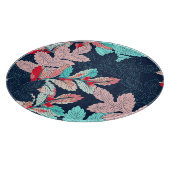 Tropical Palm Blätter: Vintages Muster Schneidebrett (Ecke)