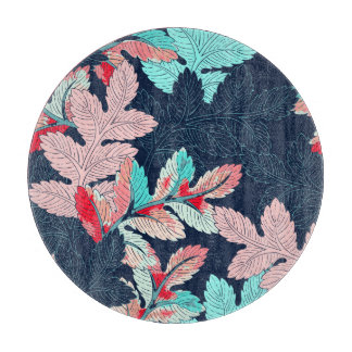 Tropical Palm Blätter: Vintages Muster Schneidebrett