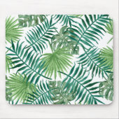 Tropical Palm Blätter Wasserfarbe Mousepad (Vorne)