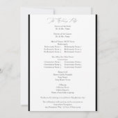 Tropical Palm Blätter Wedding Program - Black Einladung (Rückseite)