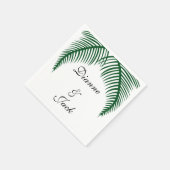 Tropical Palm Blätter Wedding Serviette (Ecke)