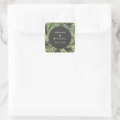 Tropical Palm Blätter Wedding Sticker (Tasche)