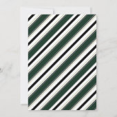 Tropical Palm Blätter White Green Black Wedding Einladung (Rückseite)