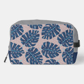 Tropical Palm Blue Gray Waschbeutel (Rückseite)