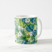 Tropical Palm Blume Kaffee Tasse (VorderseiteRechts)