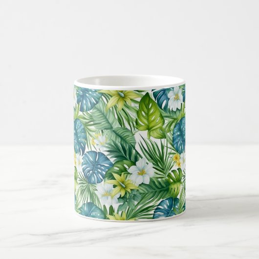 Tropical Palm Blume Kaffee Tasse (Mittel)