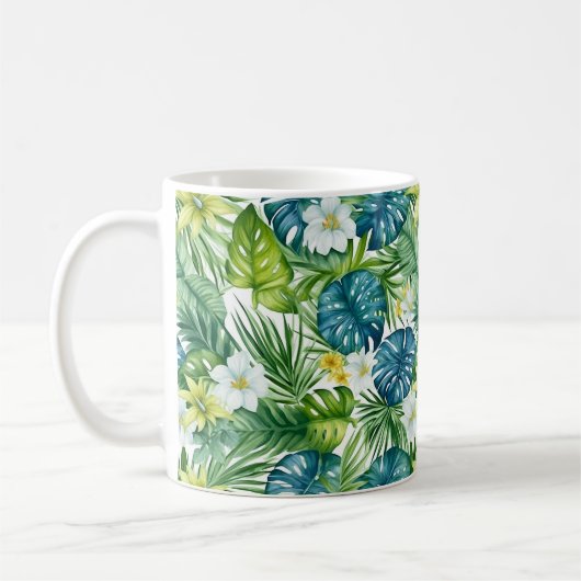 Tropical Palm Blume Kaffee Tasse (Links)