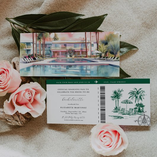 Tropical Palm | Boarding Pass Bachelorette