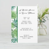 Tropical Palm Bridal Dusche Einladung (Stehend Vorderseite)