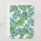 Tropical Palm Bridal Dusche Einladung (Rückseite)