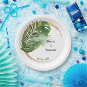 Tropical Palm Bridal Hochzeitsempfang Pappteller (Party)