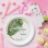 Tropical Palm Bridal Hochzeitsempfang Pappteller (Party)