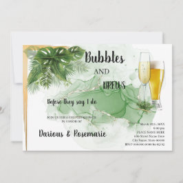 Tropical Palm Bubble & Brews Paare Dusche Einladung