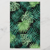 Tropical Palm Budget Black Wedding Einladung (Rückseite)