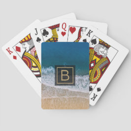 Tropical Palm Coast Florida Sandy Beach Typografie Spielkarten