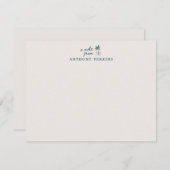 Tropical Palm Coastal Beach Personalized Note Card Einladung (Vorne/Hinten)