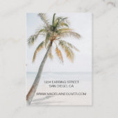 Tropical Palm Coastal Nekklace Display Visitenkarte (Rückseite)