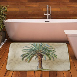 Tropical Palm Date Tree Vintag Elegante Badematte